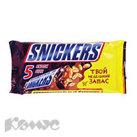 Шоколадные мини-батончики Snickers (упаковка из 5 штук по 50