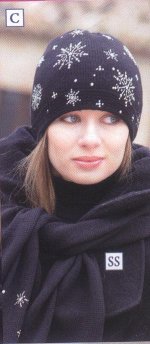 Шапка 4325 со снежинками С