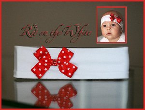 Red on the white..