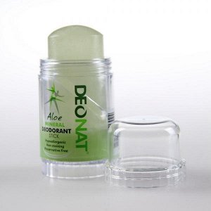 DeoNat дезодорант кристалл, сок алоэ, винт,зеленый