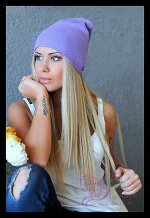Удл. шапка с вуалью (аметист)..
