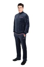 Спортивный костюм мужской из трикотажа S-287А (велюр) синий