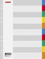 Разделитель листов Berlingo А4, 10 листов, без индексации, цветной, пластиковый