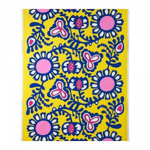 Ткань ФЭРКУЛЛА
Ткань, с цветочным орнаментом желтый, синий/розовый