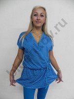 Туника женская в горошек Незабудка