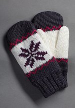 Варежки  арт. 61-0771 белый/розовый