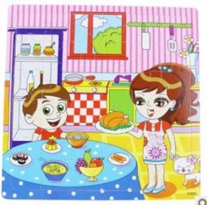 Деревянные пазлы "На кухне"