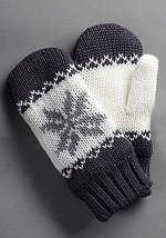 Варежки  арт. 61-0771 белый/серый
