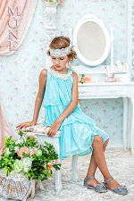 1196-2	платье крупный жемчуг, шифон, рюши