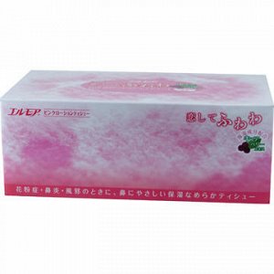 002579 "Kami Shodji" "ELLEMOI" "Pink" Бумажные розовые двухслойные салфетки с коэнзимом Q10 180шт (1 пачка) 1/30