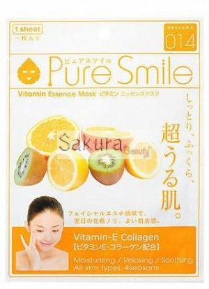 000174 "Pure Smile" "Essence mask" Регенерирующая маска для лица с витаминной эссенцией 23мл 1/600