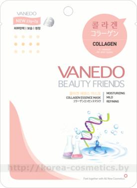 640098 "All New Cosmetic" "Vanedo" "Beauty Friends" Разглаживающая кожу маска для лица с коллагеновой эссенцией 25гр. 1/600
