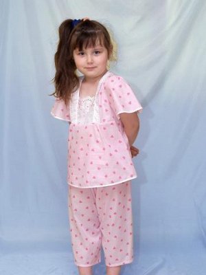 Пижама для девочки, мод.303, муслин,100% хлопок