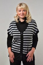 12490 блуза &quot;Биатрисса&quot;
Бирюзовый/черный