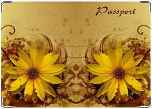Желтый цветок\r\nОбложка на паспорт\r\n lolic