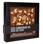 Шоколад молочный Артикул: Шоколад CHOCBAR XL DE LUXE молочный 40% ОРЕХИ, 300гр