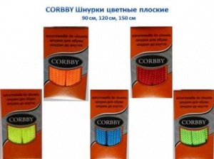 CORBBY- Шнурки  120см плоские белый, белый, 5408