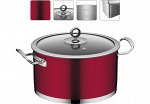 726511 CERVENA Кастрюля со стеклянной крышкой, 24 см/5,8 л, NADOBA