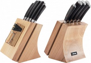 Набор кухонных ножей 5 шт с блоком для ножей с ножеточкой серия DANA NADOBA