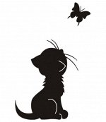 котенок с бабочкой