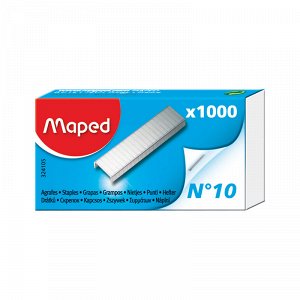 Скобы для степлера №10 Maped "Standard", никелированные, 1000шт.