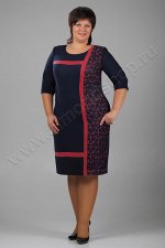 5791-107 ЭЛЬЗА 957 Платье, сине-коралловый