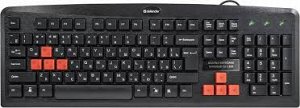 Клавиатура Кл-ра проводная игровая Warhead GK-1100 (черн.), PS/2, box-20 45700