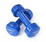 Гантели виниловые Star Fit AB6034 2 кг синие (пара)