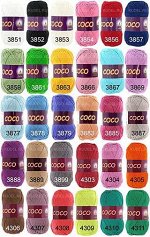 COCO 100% мерсеризованный хлопок, 240 м, 50 гр.