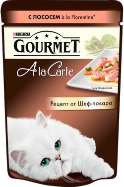 Gourmet Ala Carte пауч 85гр д/кош Лосось/Овощи в подливке (1/24)