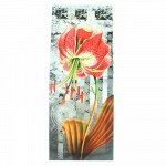 Картина интерьерная дерево, МДФ, 20x50см, &quot;Гиппеаструм&quot;