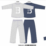 пижама для мальчика серый olimpias
