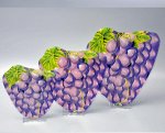 Набор из 3-х тарелок серия &quot;Виноград&quot; 16х14, 18,5х19, 20х23, (8 шт), Арт. 01140708