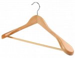 Вешалка &quot;Wood white&quot; деревянная с широкими плечиками 44х17х1,4см WHS97016 ВЭД