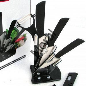 нож Набор керамических ножей с подставкой.В наборе 3 ножа и нож для чистки овощей и фруктов.