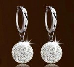 Серьги из стерлингового серебра украшенные искусственными камнями