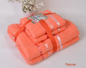 Комплект махровых полотенец  BALE ПЕРСИК  --НЕТ
