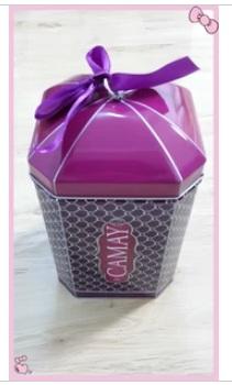 Металлическая коробка фиолетовая Camay