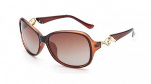Солнцезащитные очки коричневые с орнаментом на дужках