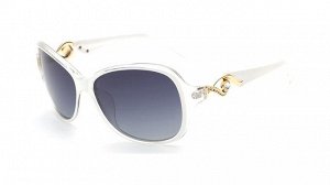 Солнцезащитные очки белые с орнаментом на дужках