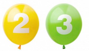 Набор шаров с цифрой "9" для Девочек  латекс (5 шт)