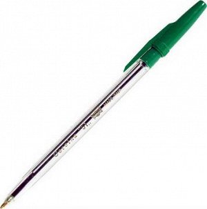 Ручка шариковая Corvina "51 Classic" зеленая, 1,0мм, прозрачный корпус
