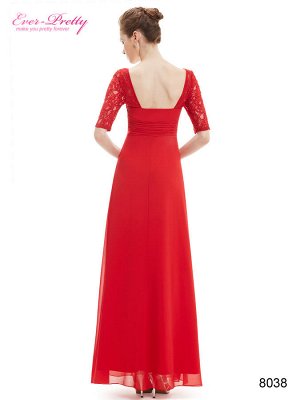Элегантное красное вечернее платье