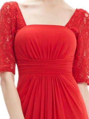 Элегантное красное вечернее платье