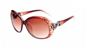 Солнцезащитные очки коричневые леопардовые с бантиком на дужке