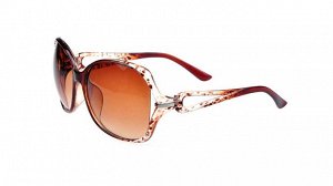 Солнцезащитные очки коричневые с разводами  с "отверстием" в дужке
