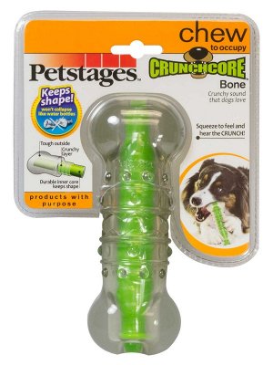 Petstages игрушка для собак "Хрустящая косточка" резиновая 10 см малая