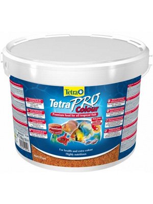 TetraPro Color Crisps корм-чипсы для улучшения окраса всех декоративных рыб 10 л (ведро)