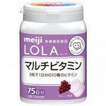Meiji LOLA: мультивитамины+фолиевая кислота, вкус винограда