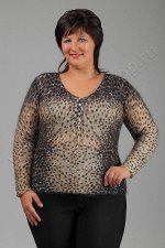 5427-28 21-124 8201 Кардиган, черно-коричневый